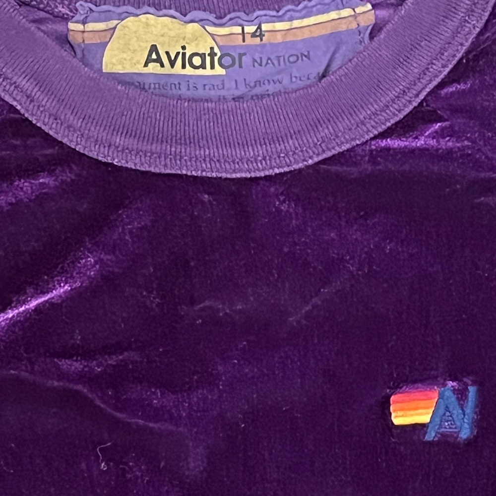 Aviator Nation Rich Purple Velvet Set